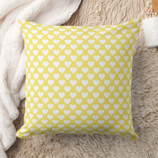 Coussin Motif de grille de mini-cœurs doux sans couture (Couverture)