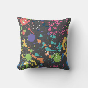 Coussin Motif de grunge incolore avec aquarelle sp