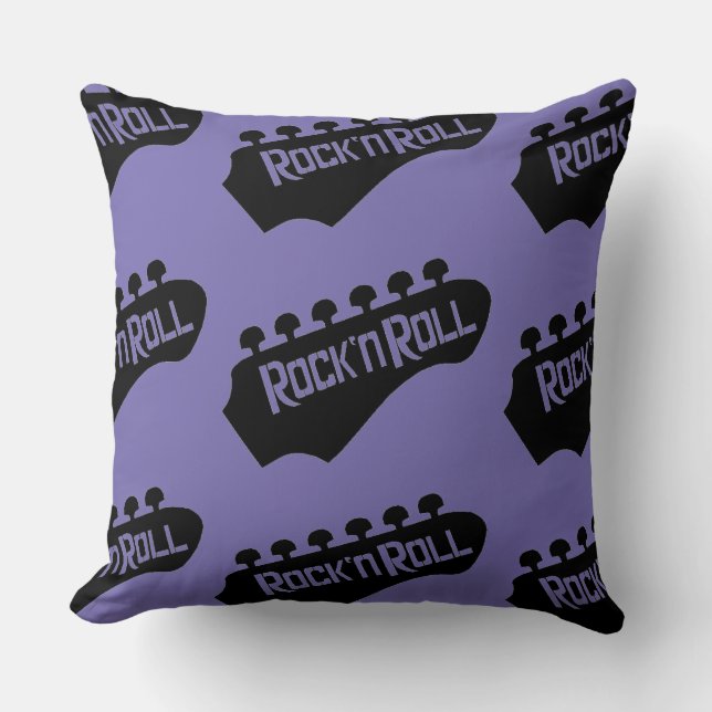 Coussin Motif de guitare rock and Roll (Recto)