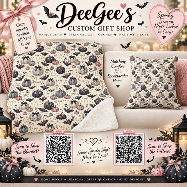 Coussin Motif de Halloween Pastel Goth  (Créateur téléchargé)