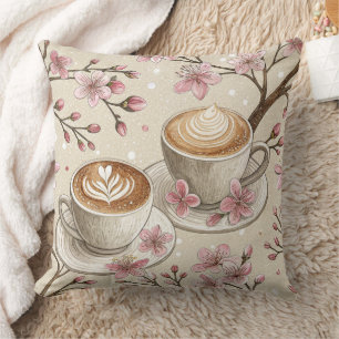 Coussin Motif de housse de café au sakura (6)