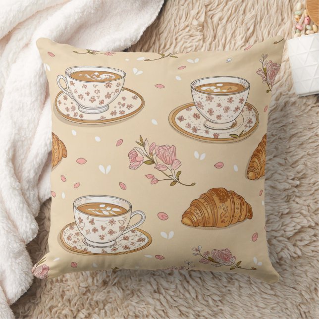 Coussin Motif de housse de café Fleur de Cerisier (2) (Couverture)