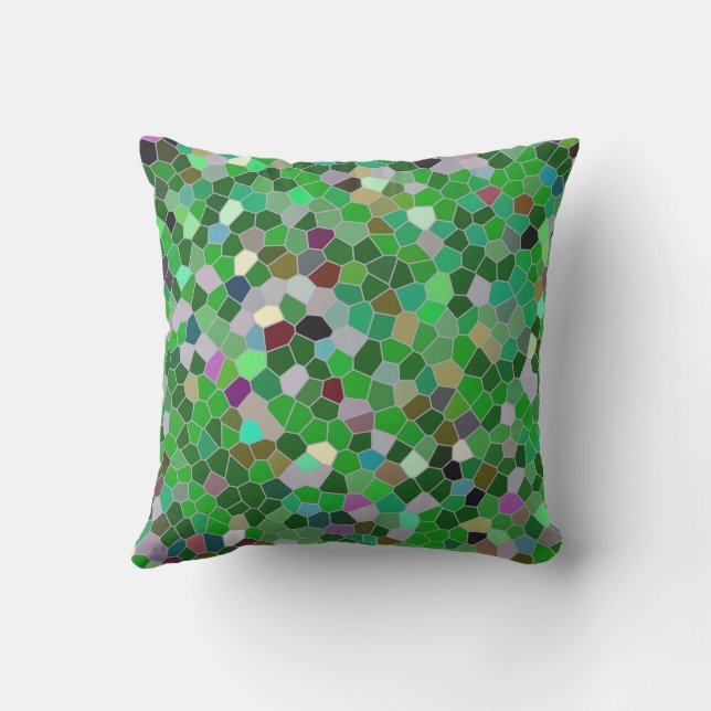 Coussin MOTIF de jardin multicolore VERT (Verso)