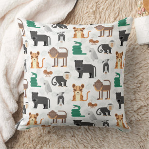 Coussin Motif de jolis animaux sauvages