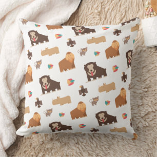 Coussin Motif de jolis animaux sauvages