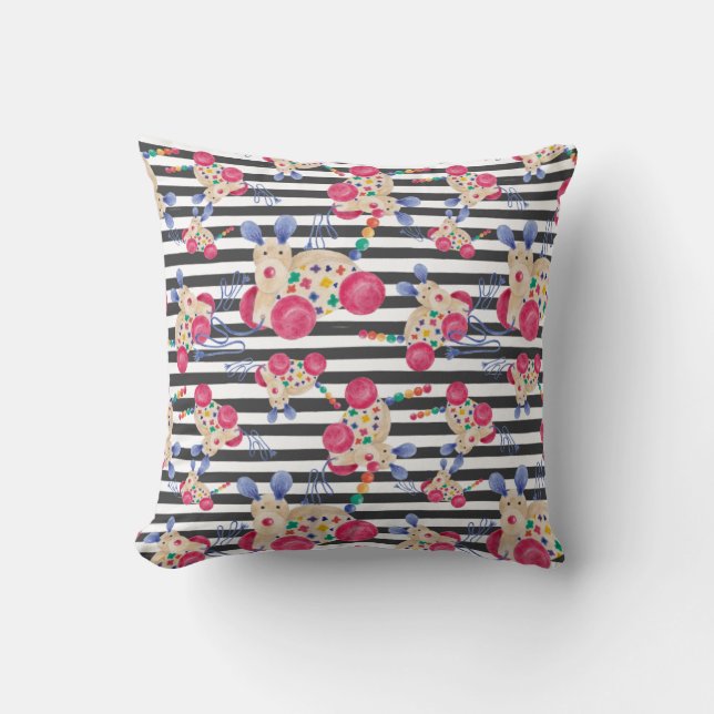 Coussin Motif de jouets en bois pour chien (Recto)