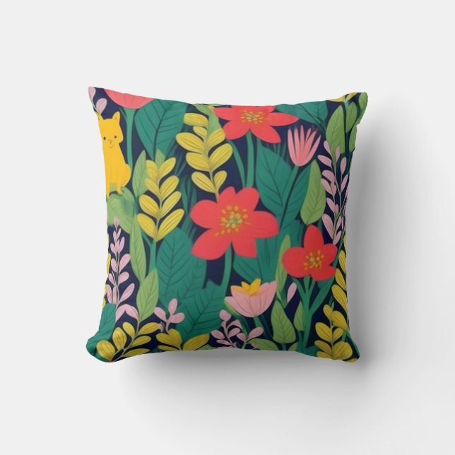 Coussin Motif de jungle (Recto)