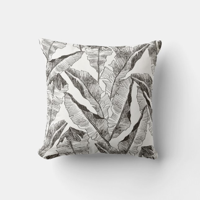 Coussin Motif de jungle tropicale plante sans couture. Pri (Recto)