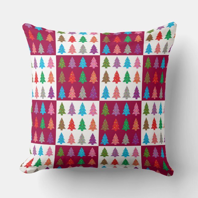 Coussin Motif de la courtepointe de Noël (Recto)