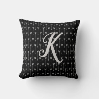 Coussin Motif de la flèche de Parties scintillant noir et