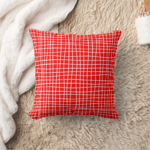 Coussin Motif de la ligne moderne Red Valentine