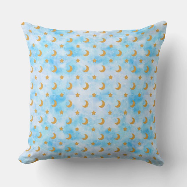 Coussin Motif de la lune et des étoiles (Recto)