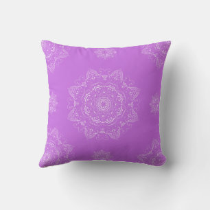 Coussin Motif de la médaillon Lavender Mandala
