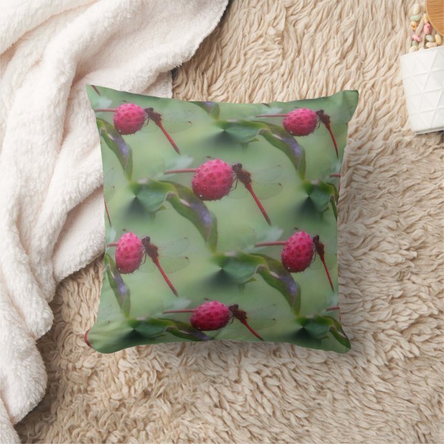 Coussin Motif de la nature des libellules rouges (Couverture)