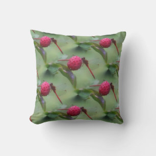Coussin Motif de la nature des libellules rouges
