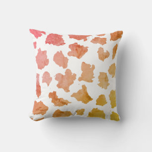 Coussin Motif de la peau de vache aquarelle
