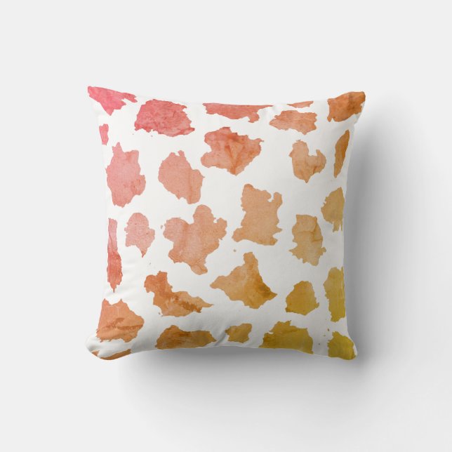 Coussin Motif de la peau de vache aquarelle (Recto)