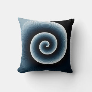 Coussin Motif de la spirale bleue prussienne
