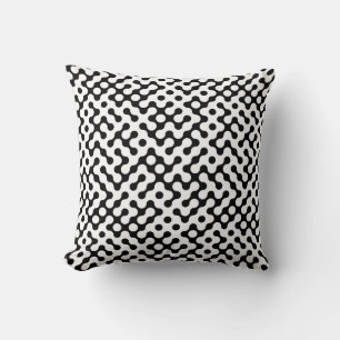 Coussin Motif de labyrinthe noir et blanc mignon