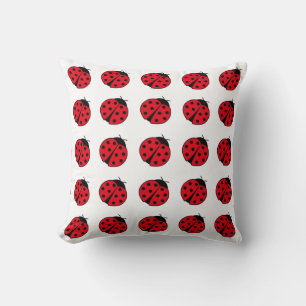 Coussin Motif de ladybug rétro