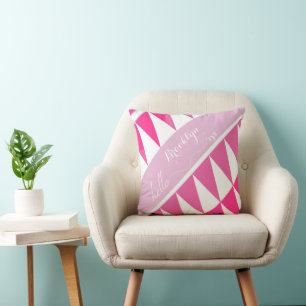 Coussin Motif de lavande rose triangle Abstrait