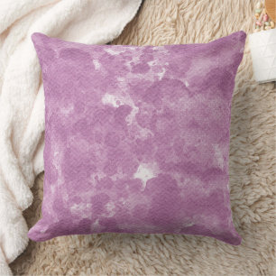 Coussin Motif de lavis à l'aquarelle lilas mauve doux