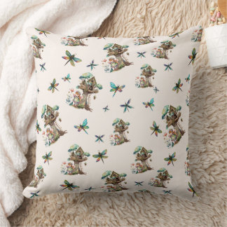 Coussin Motif de libellules de bois magique