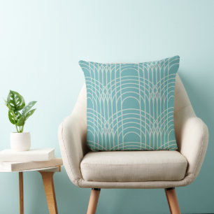 Coussin Motif de lignes d'arc modernes
