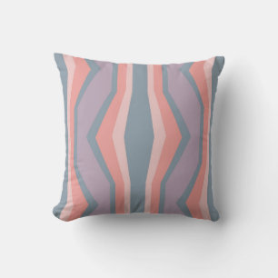 Coussin motif de lignes de couleurs pastel