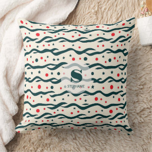 Coussin Motif de lignes et de formes géométriques Abstrait