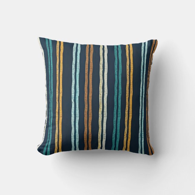 Coussin Motif de lignes verticales abstraites (Recto)