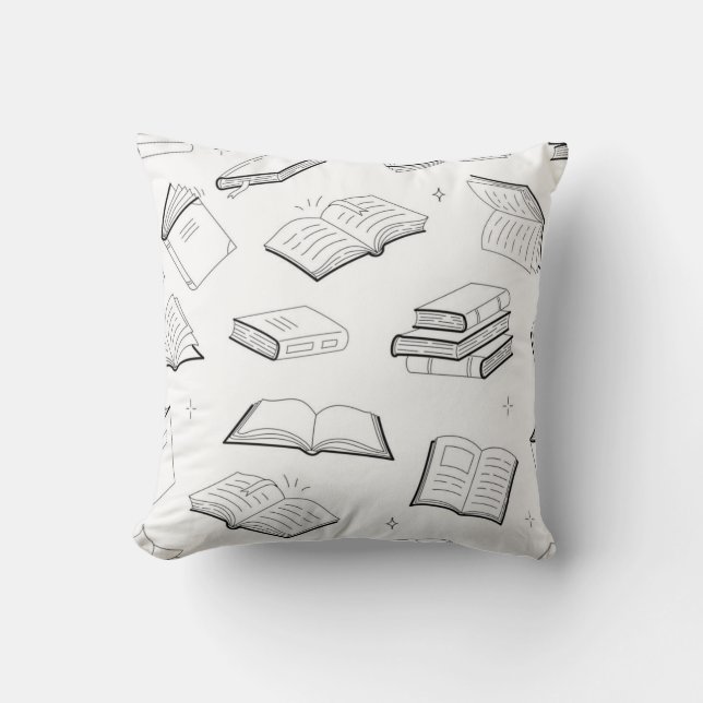 Coussin Motif de livre (Recto)
