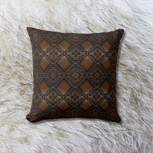 Coussin Motif de look en cuir à outils diamant