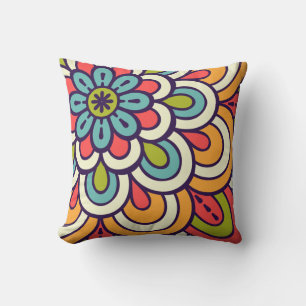 Coussin Motif de l'ornement de fleurs