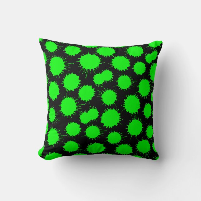 Coussin Motif de lot - Vert et Noir (Recto)