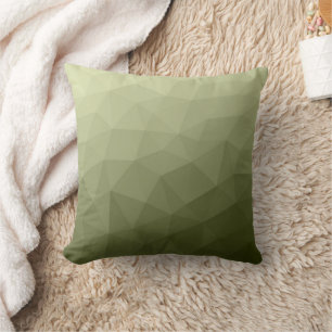 Coussin Motif de maillage géométrique dégradé vert clair d