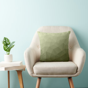 Coussin Motif de maille géométrique à dégradé vert clair d
