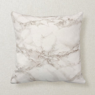 Coussin Motif de Marbre blanc souple