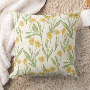 Coussin Motif de marguerite à fleurs jaunes