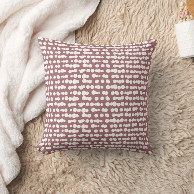 Coussin Motif de marquage de points organiques rose terne (Couverture)