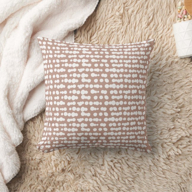 Coussin Motif de marquage de points organiques rouille (Couverture)