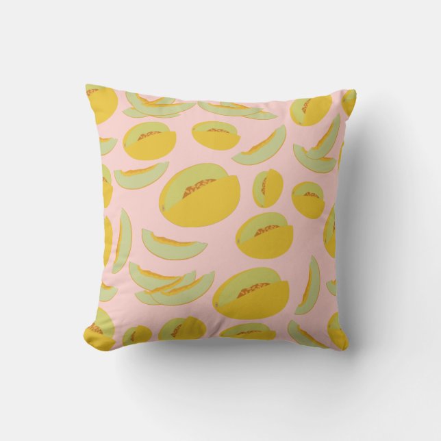 Coussin Motif de melons Honeydew (Recto)