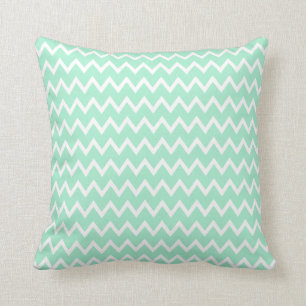 Coussin Motif de menthe vert et blanc