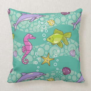 Coussin Motif de mer d'été