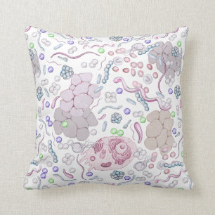 Coussin Motif de microbiologie