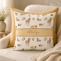 Motif de monogramme de cheval à fleurs sauvages Bo