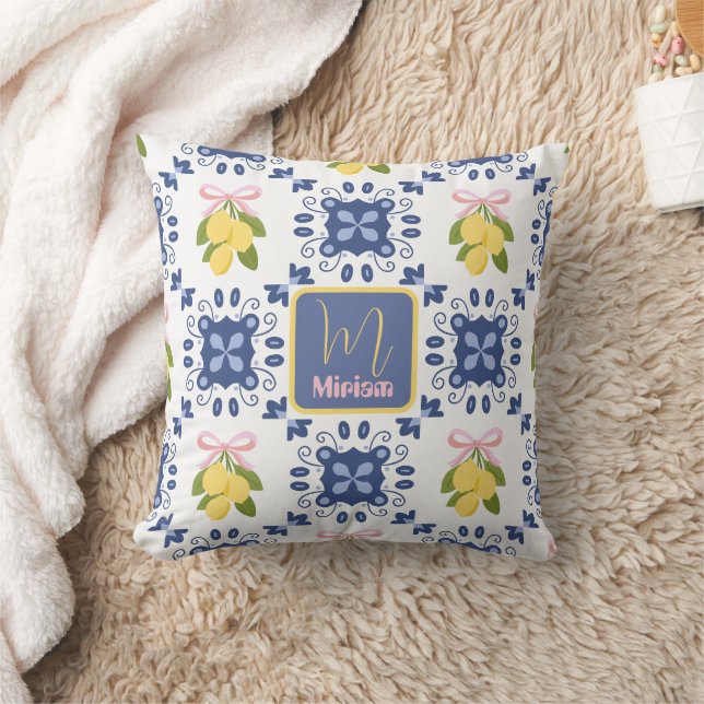 Coussin Motif de monogramme de nom de campagne française a (Couverture)