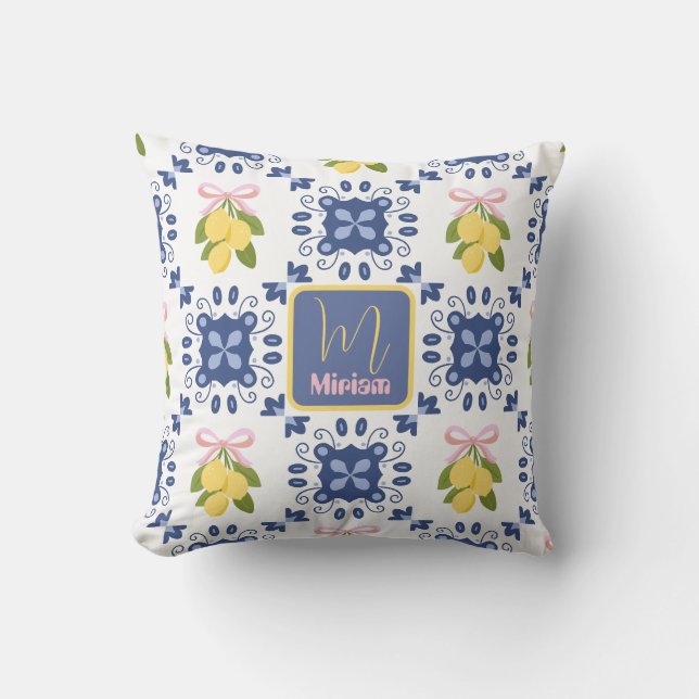 Coussin Motif de monogramme de nom de campagne française a (Recto)