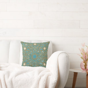 Coussin motif de mosaïque arabesque