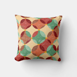Coussin Motif de mosaïque circulaire, illustration géométr